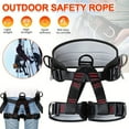 thumbnail image 1 of Professional Half Body Safety Belt - Heavy-Duty Polyester Climbing Harness with Adjustable Straps, Red Accents & Metal Buckles for Tree Climbing, Rappelling, Outdoor Adventure Activities, 1 of 9