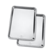 Professional Half Sheet Baking Pans - Aluminum Cookie Sheet Set of 2 - Rimmed Baking Sheet Set for Baking and Roasting - Durable, Oven-safe, Non-toxic, Easy to Clean, Commercial Quality - 18x13-inch