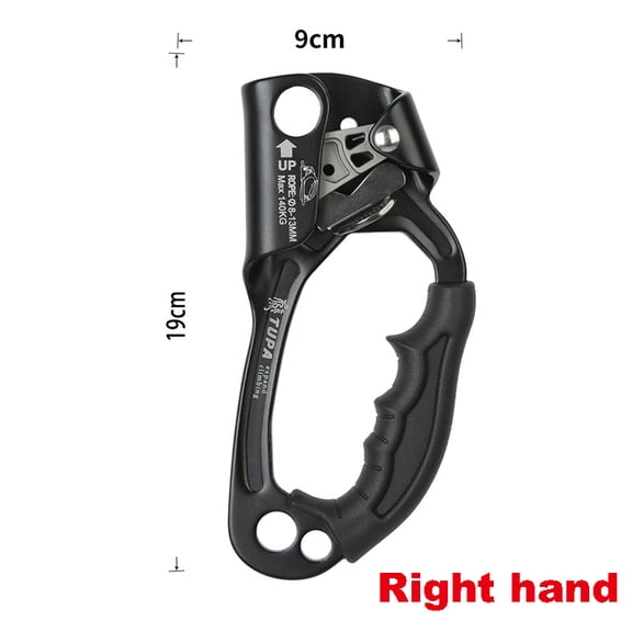 Professional Hand Ascender For Rope Climbing, Stainless Steel Left/Right Hand Ascender Device For SRT, Tree Climbing, Rescue