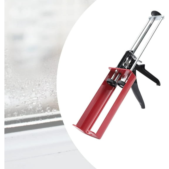 Professional Hand Caulking Applicator, Portable Dual Cartridge Adhesive Dispenser Epoxy Sealer Tool Paste Applicator for 13.5 fl oz 1:1 Ratio Construction Kitchen Bathroom Window Sink Joint Sealing