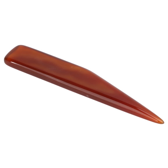 Professional Hand Jewelry Burnisher Red Agate Stone Knife Polishing Scraping Tool for Brightening Gold Fine Silver and Copper Crafts 3.94 inches / 10 cm