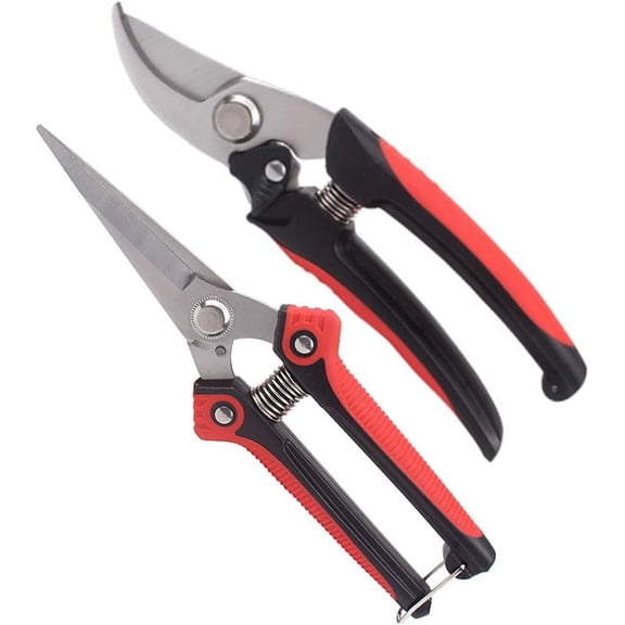 Professional Hand Pruner, Stainless Steel Blades Pruning Shear For Efficient Cutting, Comfortable Handle With Spring Action, Garden Scissors For Dead Flower Pruning (PP Plastic)