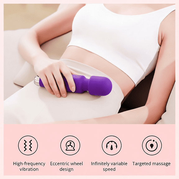 Professional Handheld Body Massager with 8 Speeds & 20 Modes  Ergonomic Portable Muscle Relaxation Device for Neck, Back, Shoulder and Leg Therapy at Home