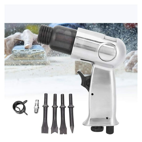 Professional Handheld Jack Hammer Pistol Gas Shovels 150mm Air Hammer Small Rust Remover Pneumatic Tools With 4 Chisels ,Efficient and Reliable