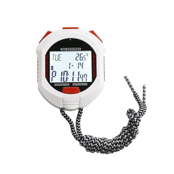 Professional Handheld LCD Digital Stopwatch Timer for Athletic Electronic Chronograph Waterproof Accurate Sports Watch