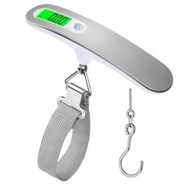 Travel Inspira Digital Luggage Scale 110LB Handheld Weight Measure Overweight Alert LCD Display Silver Walmart
