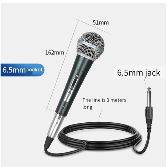 Professional Handheld Wired Microfone Mic Dynamic Microphone for Karaoke Live Vocal Performance Microfone