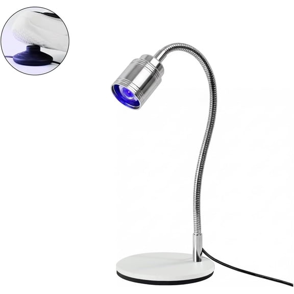 Professional Hands-Free UV LED Nail Lamp with Foot Pedal Switch, 360 Flexible Gooseneck Flash Cure Light for Nail Extensions & 3D Nail Art, USB Powered