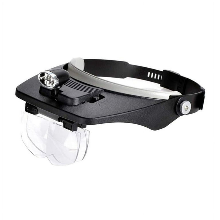 Professional Headband Magnifier with LED Lamp 4 Lenses, Headset Magnifying  Glasses for Reading Sewing