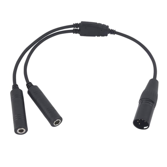 Twin Plugs Aviation Headset Adapter 5 Pin Connectors for Pilot Communication Systems Aircraft Pilot Signal Transmission