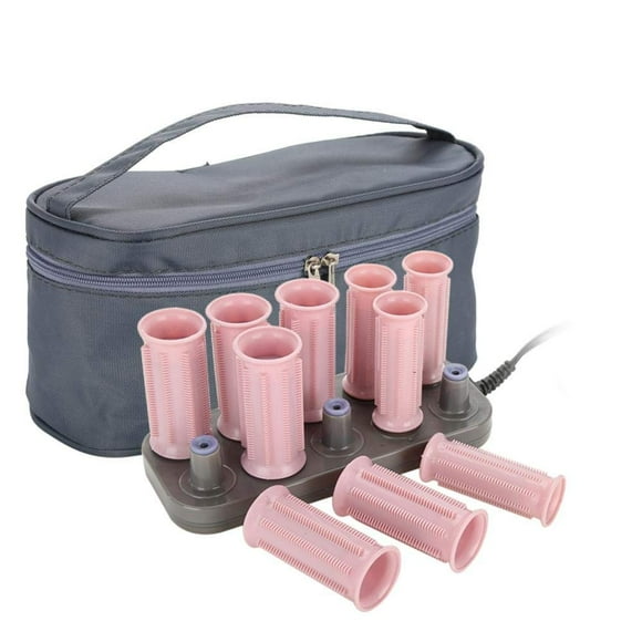 Professional Heated Curling Roll Kit, 10Pcs Self-Grip Hair Rollers for Short & Long Hair Styling