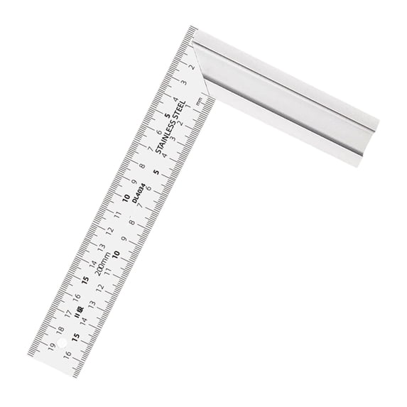Professional Heavy Duty Aluminum Base Double Marking Angled Ruler For Precise Woodworking And Architectural Applications