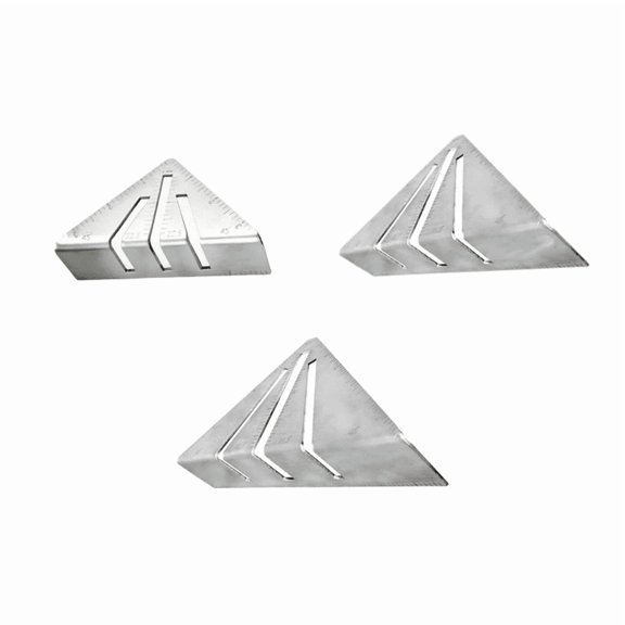 Professional Heavy Duty Metalworking Miter Square, Carpenter Triangle Ruler with Angle Guides, Precision Layout Tool for Woodworking Metalworking