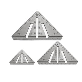 Semboh 3pcs Professional Heavy Duty Metalworking Miter Square, Laser Marked 22.5, 45, 90 Angles, Precision Metal Ruler for Woodworking, Carpentry, Welding & Fabrication (5+8+10)