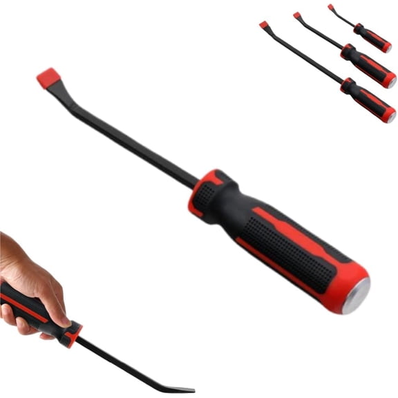 Professional Heavy Duty Multifunctional Pry Bar,8 Inch Steel Pry Bar Set with Thicker Strike Cap Handle and Angled Tips,for Auto Repair Industrial Maintenance and Mechanic(12inch)