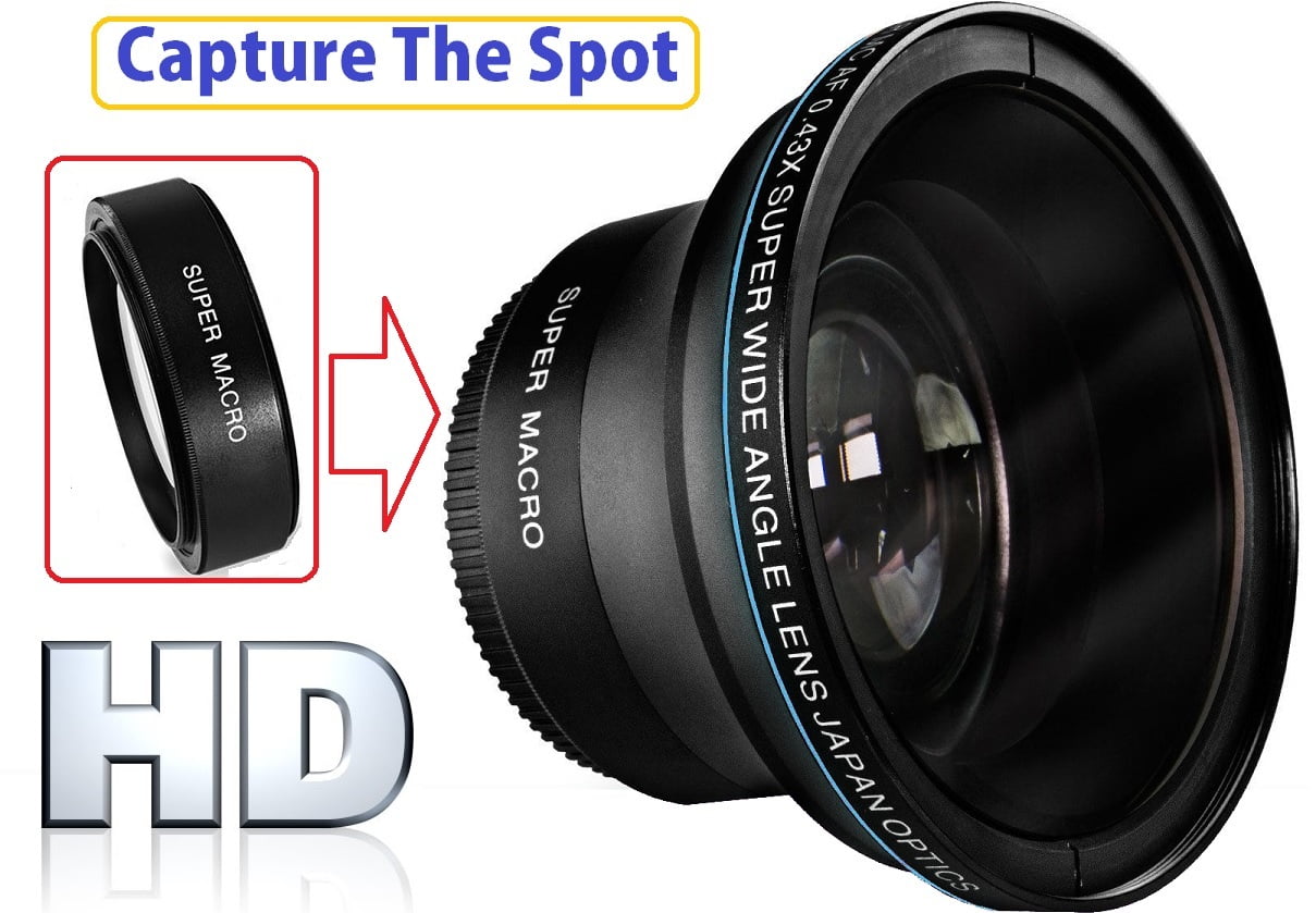 Objectif Grand-angle Vivitar 52mm – HD Optics – Pour Sony FDR-AX33/AX53