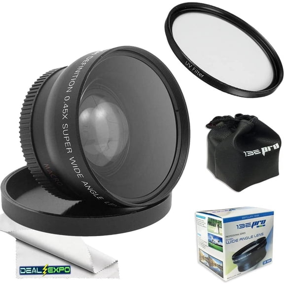 Professional High Definition 58mm 0.43x Wide Angle Lens + 58mm UV Filter - For All Canon, Nikon, Sony, Panasonic, Olympus, Pentax ,Cameras
