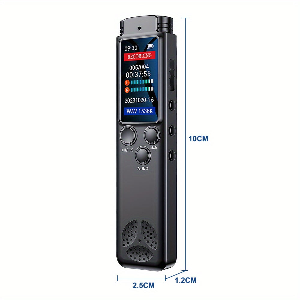 Professional High-Definition Noise Reduction One-Button Recording Voice-Controlled Voice Recorder, Digital Voice Recorder Tape Recorder USB Rechargeable, Audio MP3 Player