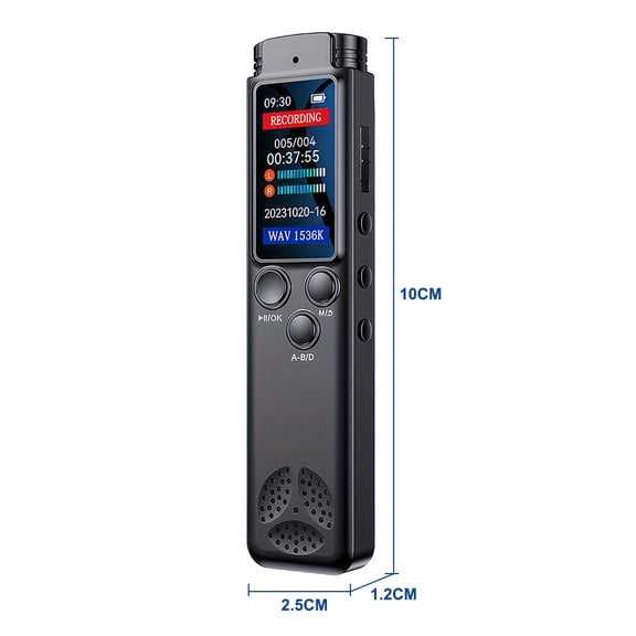 Professional High-Definition Noise Reduction One-Button Recording Voice-Controlled Voice Recorder, Digital Voice Recorder Tape Recorder USB Rechargeable, Audio MP3 Player