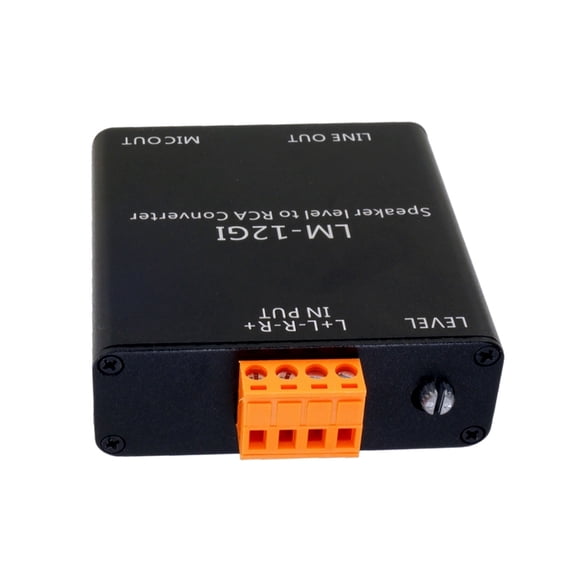 AOOOWER Professional Audios Signal Attenuator Speaker Level Signal to Audios Converter for Clear Sound for Active Subwoofers