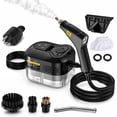 thumbnail image 1 of Professional High-Pressure 1800ml Rapid-Heating Steam Cleaner, 2500W High Temperature Pressurized Steamer with 6 Adjustable Levels for Kitchen, Bathroom, Furniture, Car, Windows (Beige) - BLACK, 1 of 7