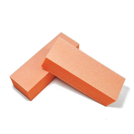 Professional High Quality Acrylic Nails Manicure Pedicure Buffing Buffer Block - Orange 80/80 Grit 2ct