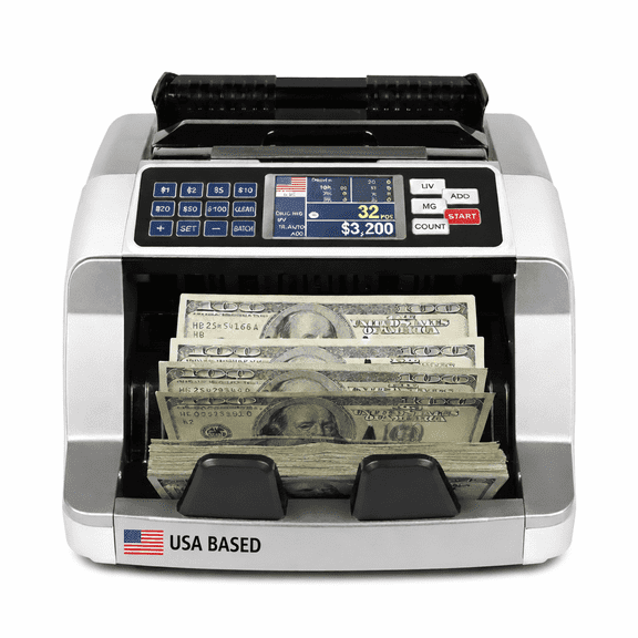 Nadex Coins Digital Bill Counter with Counterfeit Detection, High-Speed Currency Counting Machine