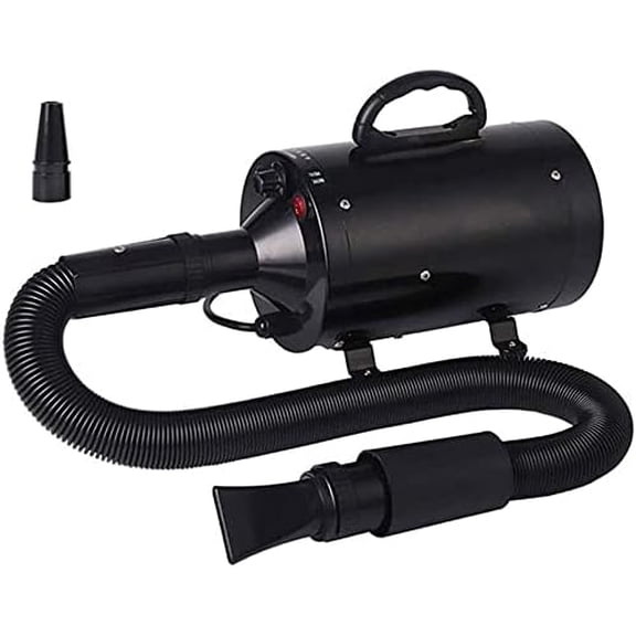 Professional High-Velocity Pet Grooming Dryer, 2800W Dog Hair Dryer with Adjustable Speed & Heat, and 4 Nozzles for All Coat Types
