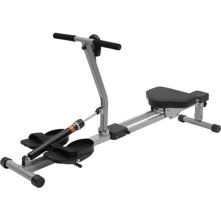 Professional Home Rowing Machine, Foldable Rowing Exercise Machine, Hydraulic Rowing Machine with LED Meter, 3 Adjustable Height & 12 Drag Force, Use for Gyms, Sports Fields