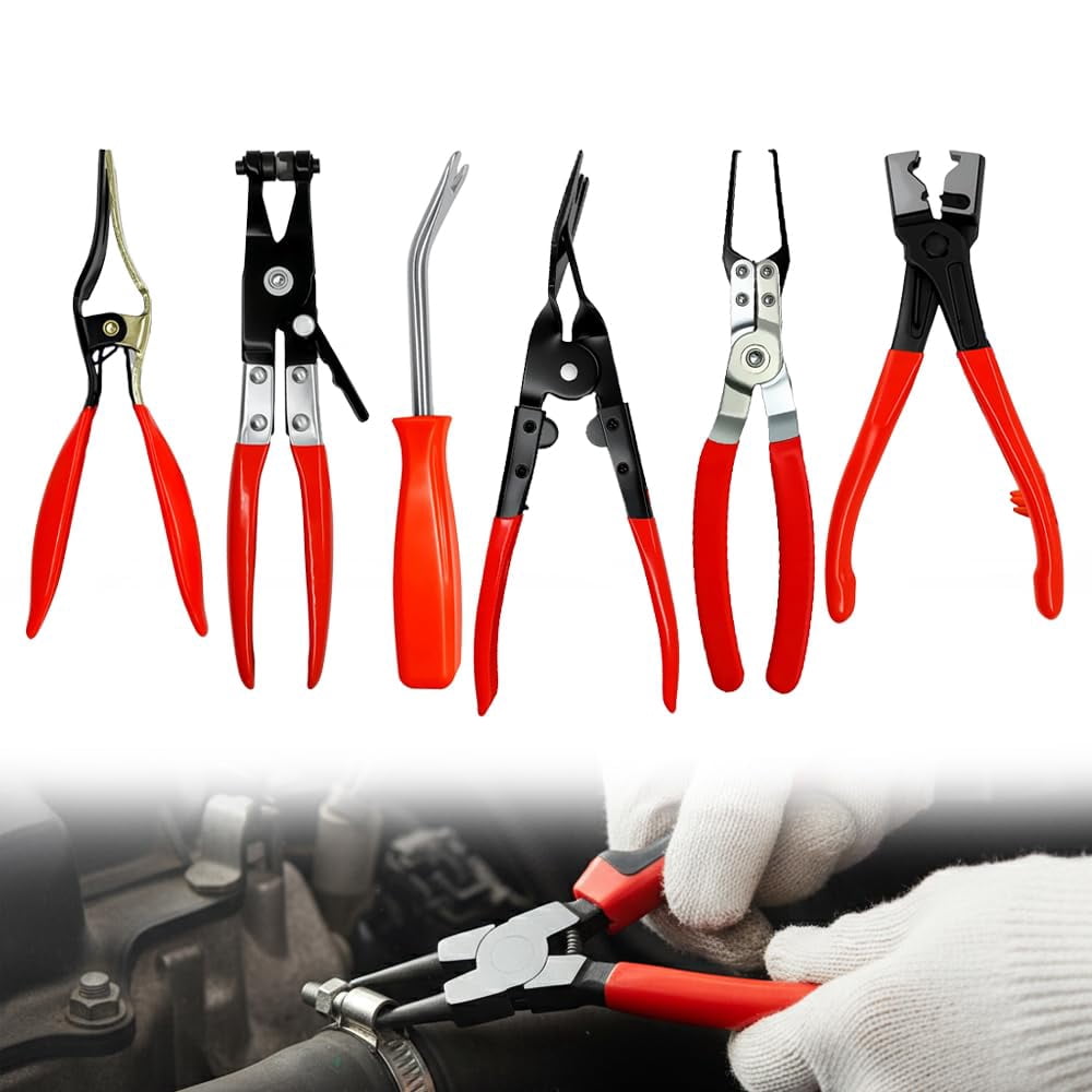 Professional Hose Clamp Kit, 2026 New Hose Clamp Pliers Set, Fuel Filter Caliper, Disconnecting Pliers,Crimping Plier,Cutting Plier,Wire Strippers for Electrical Repairs,Auto Maintenance