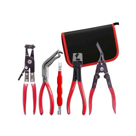 Professional Hose Clamp Kit, Pliers Set - Complete Fuel Line Tool Kit with Hose Removal Pliers & Clip Tools for Automotive Maintenance