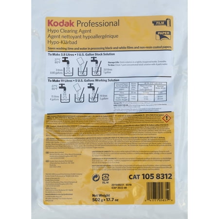 Kodak Professional Hypo Clearing Agent, Makes 5 Gallon