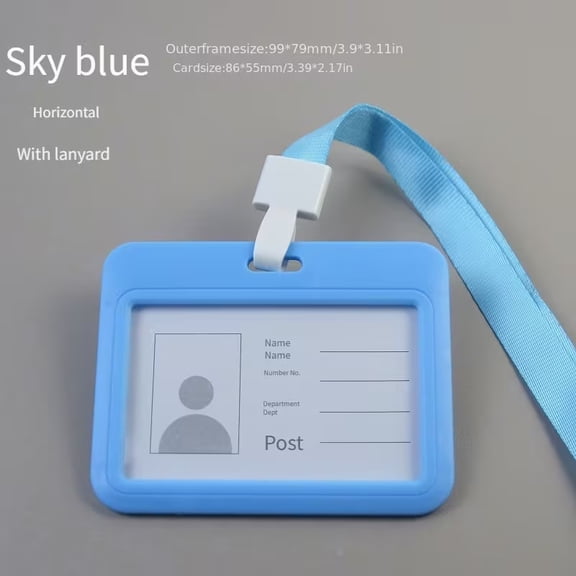 Professional ID Lanyard with Color Coordinated Card Holder for Schools, Offices, Hospitals, and Events