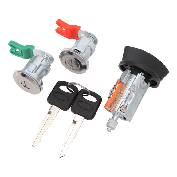 Professional Ignition Switch Lock Cylinder and Front Door Lock Cylinder Hardware Repair Assembly Set with 2 Keys Compatible for Econoline Van 1997-2020 Replacement Kit 12x6x6 inches