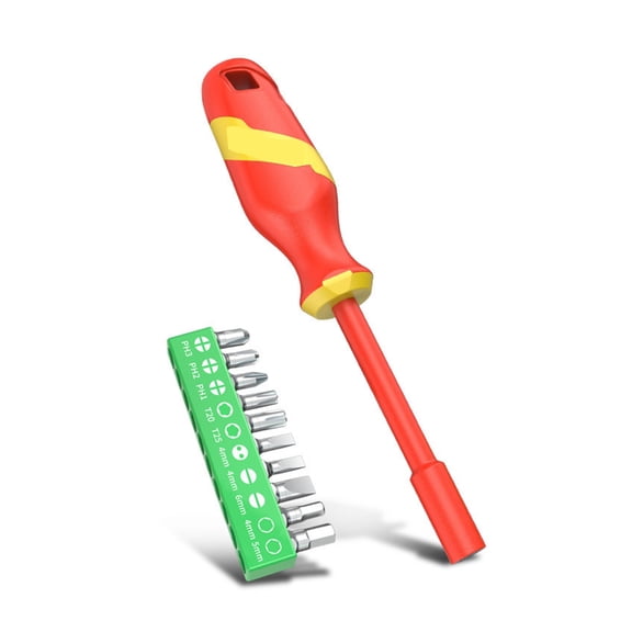 Professional Insulated Screwdriver Bit Collection Suitable for Electrical Work & Home Repair Home Electrical Maintenance