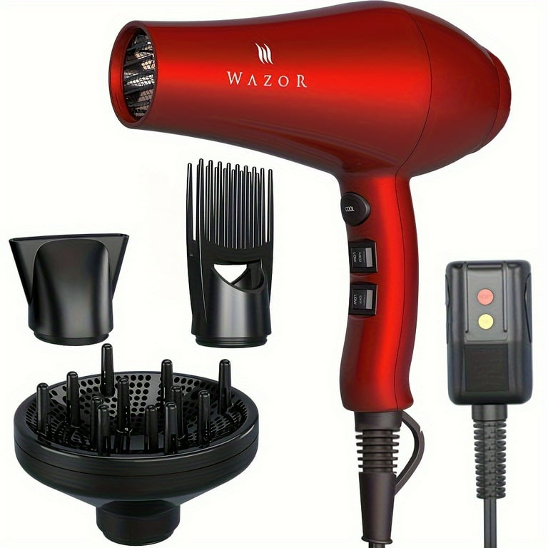 Professional Ionic Hair Dryer Salon Barber Lightweight Blow Dryer 1875W 2 Speed And 3 Heat Settings Powerful Ceramic Fast Dryer With Diffuser