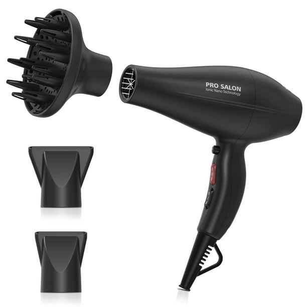 Professional Ionic Hair Dryer 1875W Salon Blow Dryer with Diffuser Quick Drying and Styling Gray