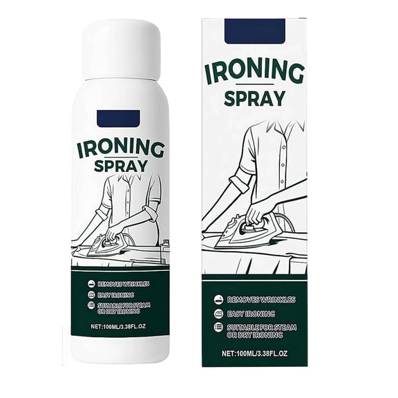 Professional Iron Spray for Wrinkle and Static Reduction, 100ml Fabric Starch for Cotton, Wool, Linen, and Polyester
