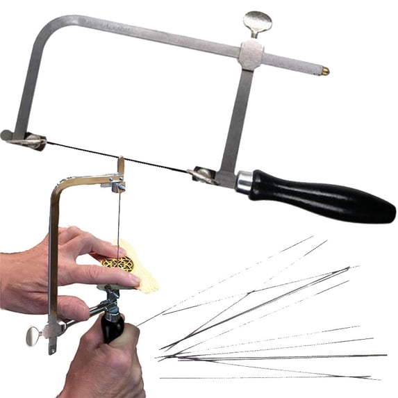 Professional Jewelers Saw Kit Saw Frame 76 mm & 12 Swiss 2/0 Saws Blades