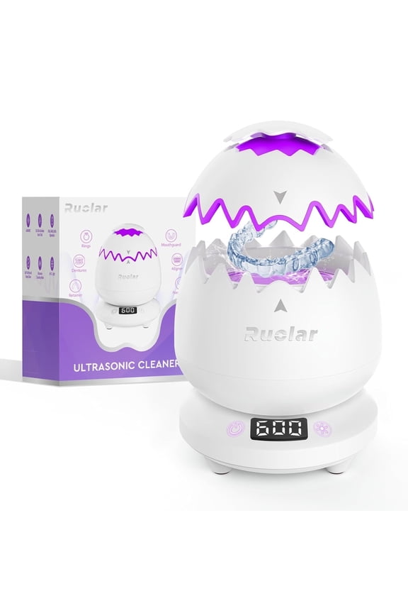 Ultrasonic Cleaner, 42KHz, Low Noise, 3 Modes, for Jewelry, Dentures, Makeup Brushes, Glasses