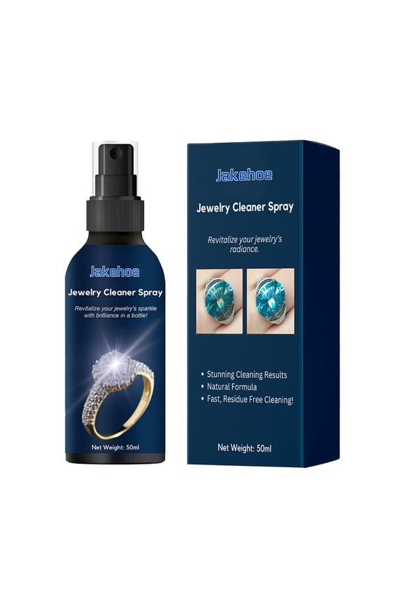 Professional Jewelry Cleaner Spray 50ml or 100ml Safe Non-Toxic Formula for Silver Platinum Restoration
