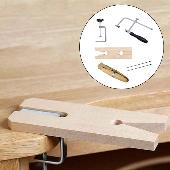 Professional Jewelry Making Tool Bench Pin Wooden Fixture Tools Set Saw Clamp for Drilling Processing Filing Polishing