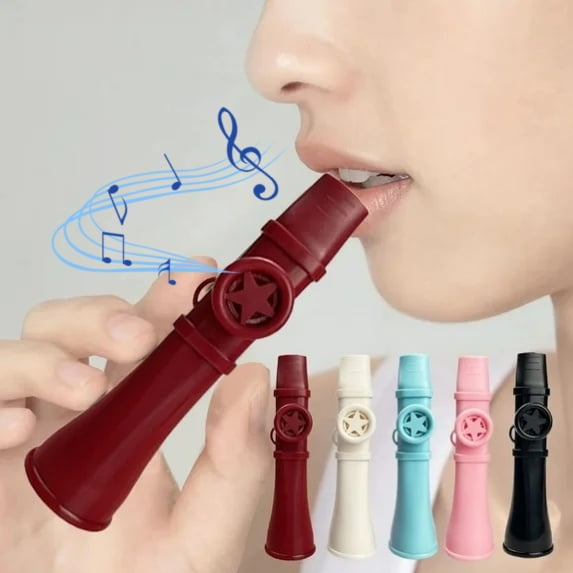 Professional Kazoo Adults, Upgraded Kazoo Flute NO Need Membranes Great Sound Easy to Learn Musical Instruments Kazoos for Guitar, Ukulele, Violin, Piano, Keyboard, Unique Gift for All Ages (Red)
