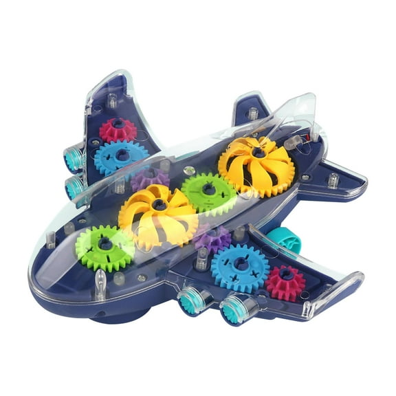 Professional Kids Airplane Toys,Simulation Transparent Mechanical Gear Passenger Plane for Boys and Girls Children