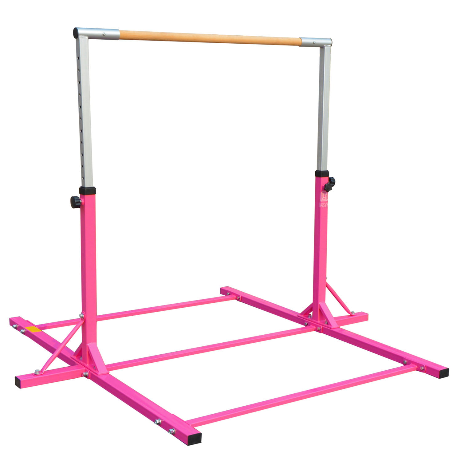 Adjustable 6ft Horizontal Bar for Kids  Gymnastics Junior Training Kip Bar  Pro, Beech Wood (Purple) 