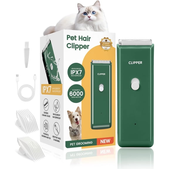 Professional Kit Clipper for Matted&Long Hair, Cordless Pet Low Noise for Cats, Small&Medium Dogs, Handy Trimmer,