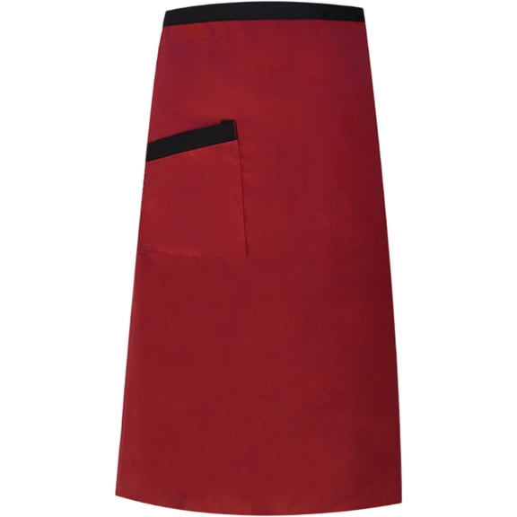 Professional Kitchen Apron with Adjustable Waist Tie and Pocket Durable White Cooking Apron for Chefs and Bakers