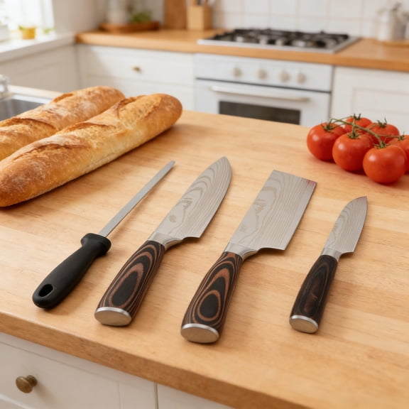 Professional Kitchen Knives High Carbon Stainless Steel Chef Knife Set,3PCS Ultra Sharp Japanese