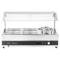 thumbnail image 1 of Dual Soup Kettles + Six-Well Warming Pan Commercial Soup Warmer with Dust Cover - Hot Pot, Stew & Buffet Food Warmer Equipment, 1 of 10