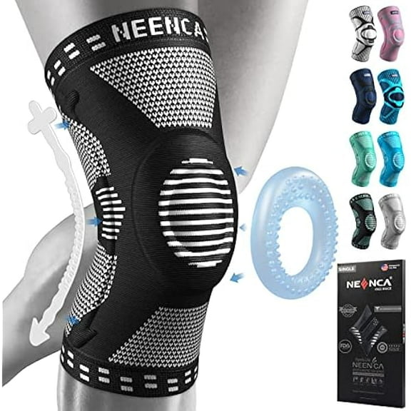 Professional Knee Brace for Women/Men, Knee Support with Patella Pad & Side Stabilizers, Compression Knee Sleeve for Knee Joint Pain, Meniscus Tear, ACL, PCL, Runner, Workout - FSA/HSA Approved